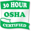 30 hour osha certified hard hat decals
